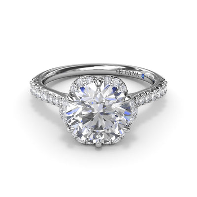 Blossoming Halo Diamond Engagement Ring