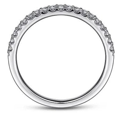 Montreal - 14K White Gold Shared Prong Diamond Wedding Band - 0.23 ct