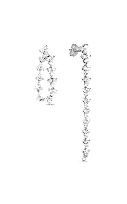 Roberto Coin18k White Gold 1.88ct Diamond Long Dangling Hoop Earrings