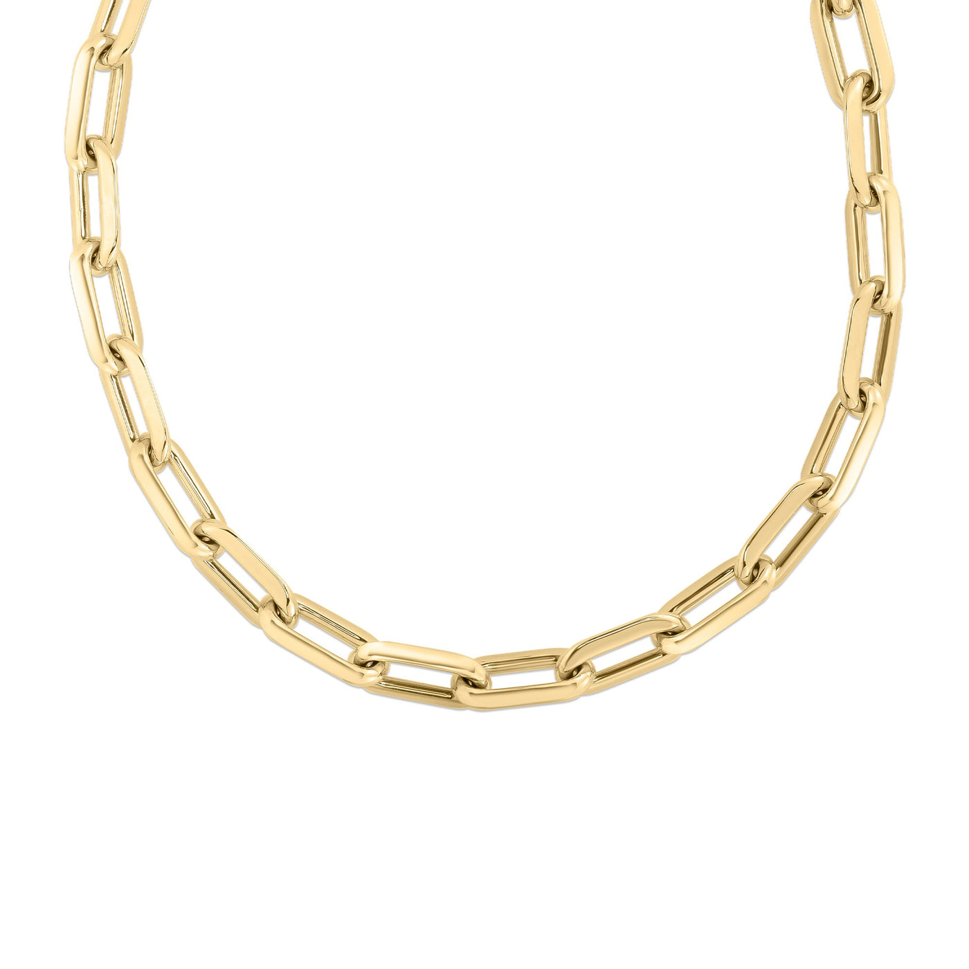 18K DESIGNER GOLD CLASSIC BOLD ALTERNATING LINK CHAIN