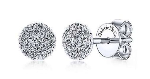 14kt White Gold Diamond Stud Earrings