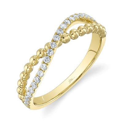 0.24CT DIAMOND BRIDGE RING