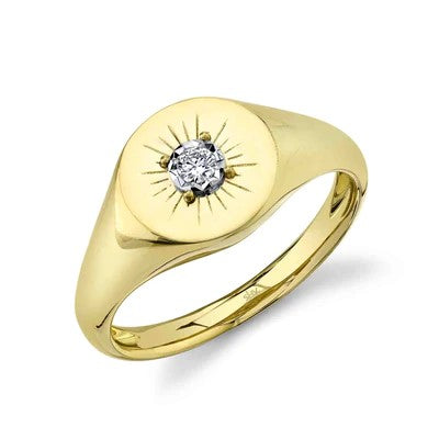 0.06CT DIAMOND SIGNET RING