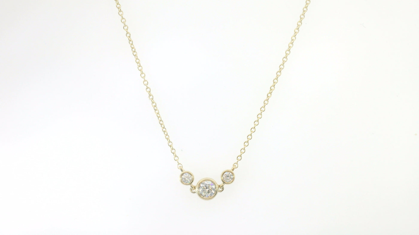 14KYG 1.00CTW FOF RD DBY NECKLACE