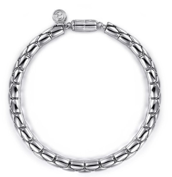 925 Sterling Silver Tubular Chain Bracelet