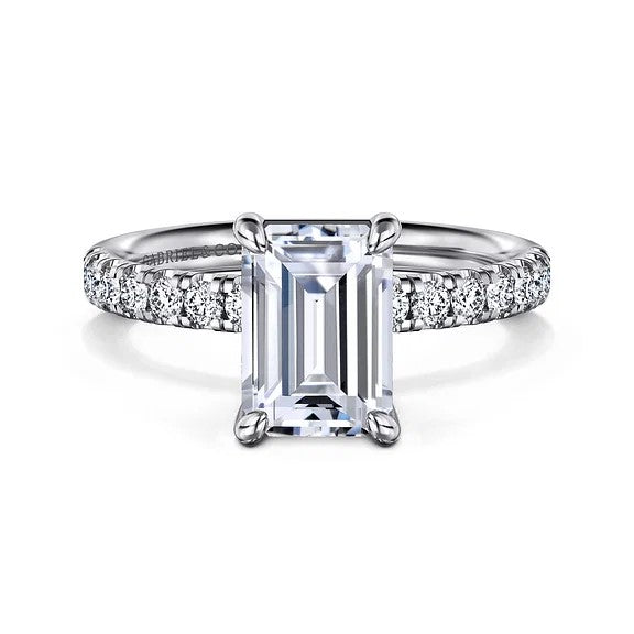 Winslow - 14K White Gold Emerald Cut Diamond Engagement Ring (Setting Only)