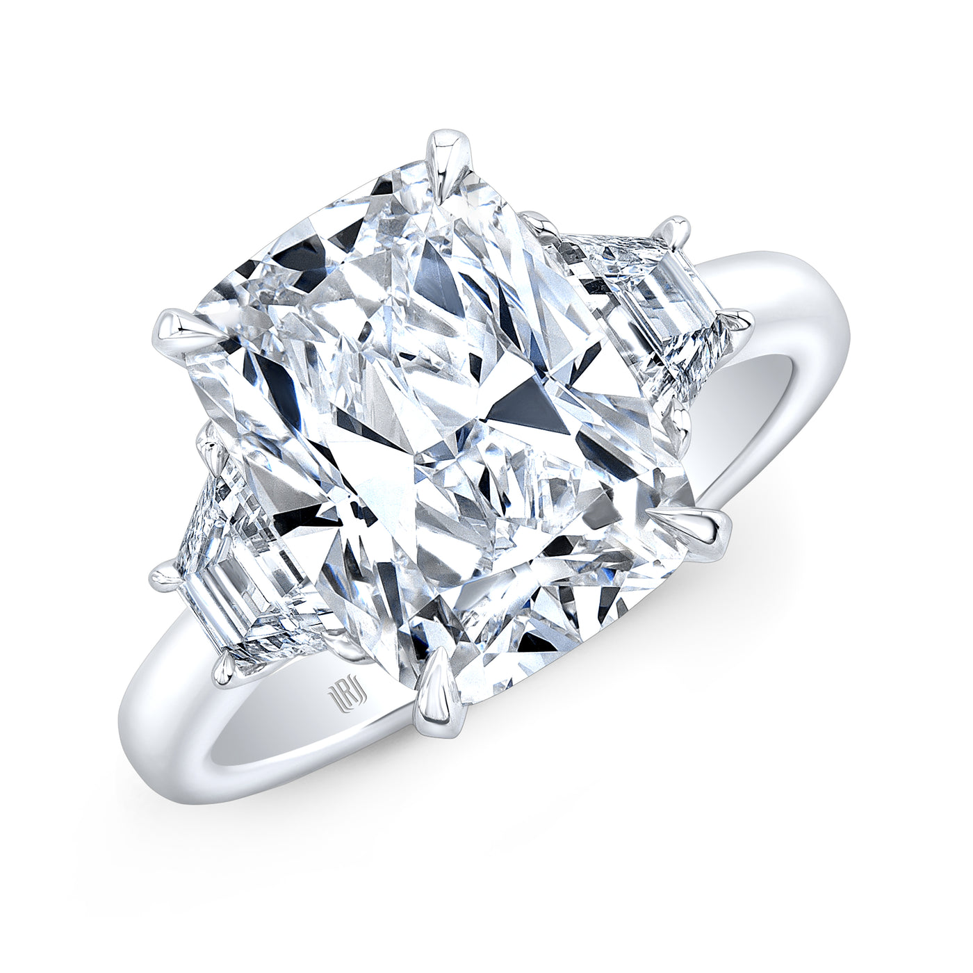 Cushion-Cut Diamond Engagement Ring in Platinum