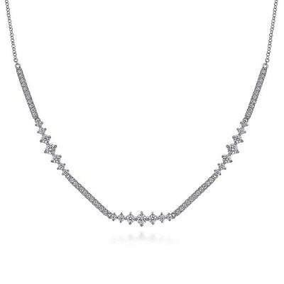 14K White Gold Diamond Necklace