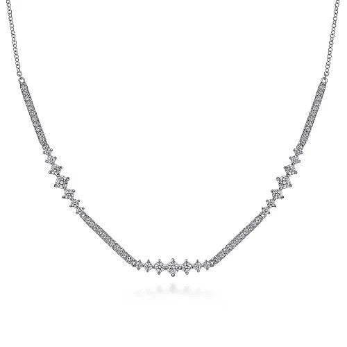 14K White Gold Diamond Necklace