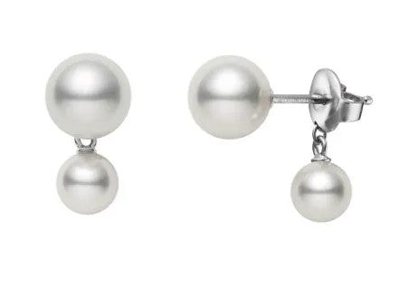 18kt White gold Akoya Pearl Stud Earrings