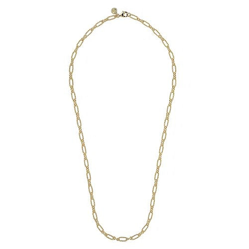 14K Yellow Gold Twisted Rope Chain Necklace