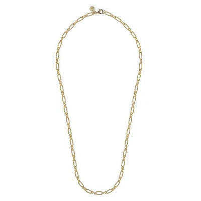 14K Yellow Gold Twisted Rope Chain Necklace