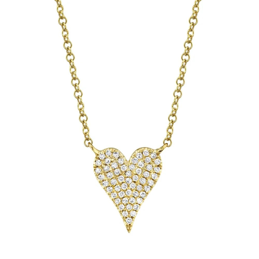 0.11CT DIAMOND PAVE HEART NECKLACE