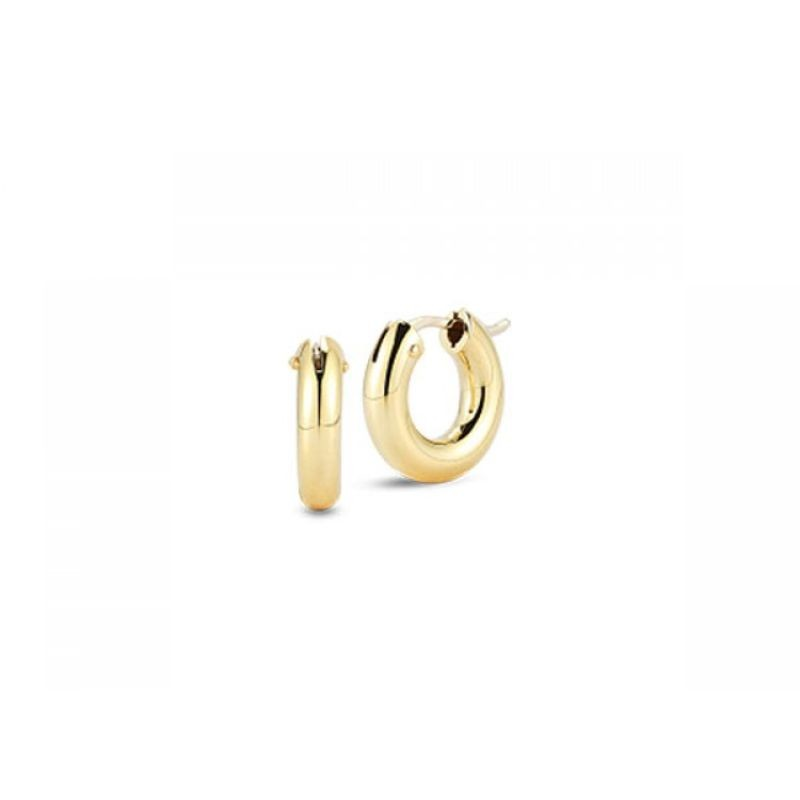 18K DESIGNER GOLD SMALL ROUND THE PERFECT HOOP® EARRINGS