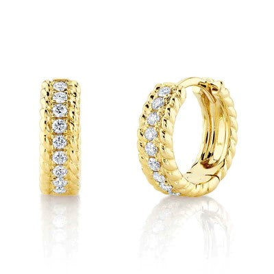 0.18CT DIAMOND HUGGIE EARRING