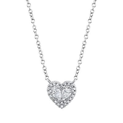 0.21CT DIAMOND HEART NECKLACE