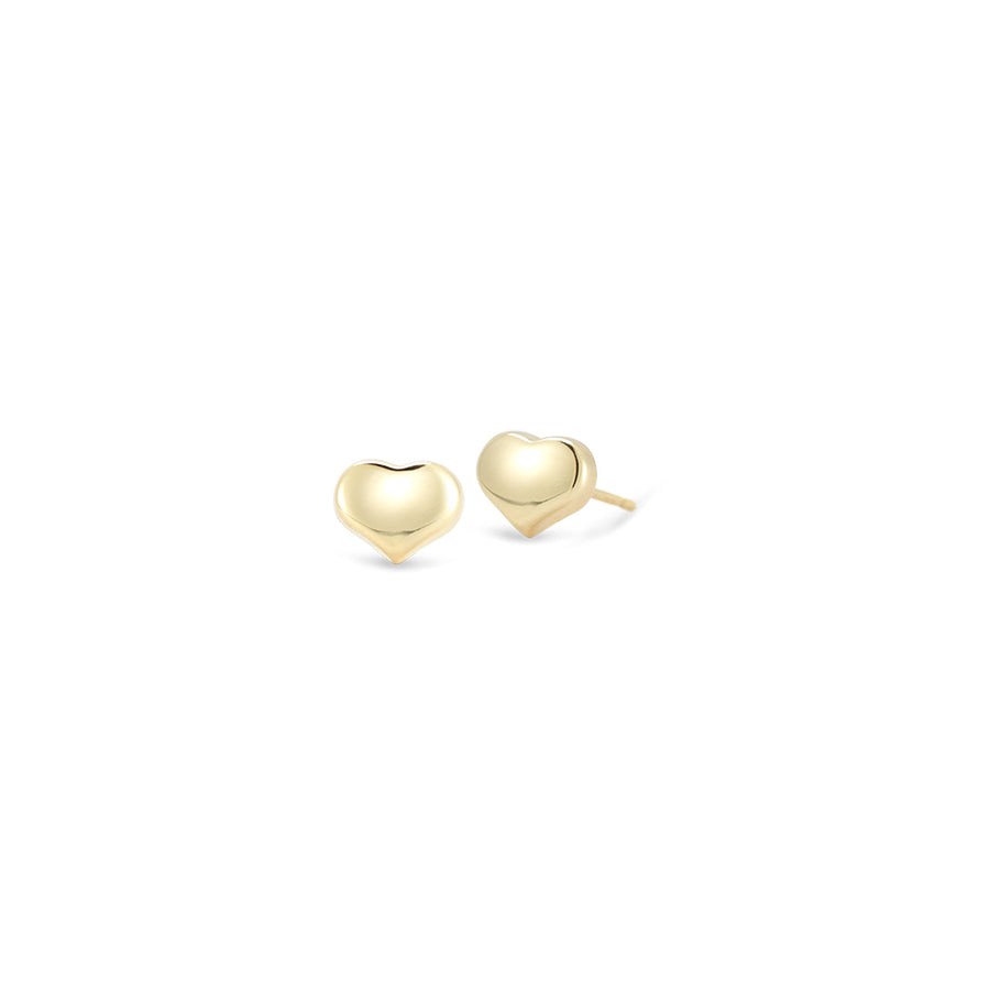 18K GOLD TINY TREASURES HEART STUD EARRINGS