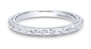 14K White Gold Ladies Band