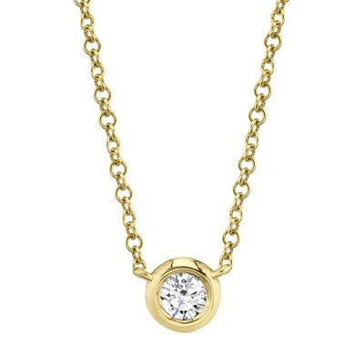 0.20CT DIAMOND BEZEL NECKLACE