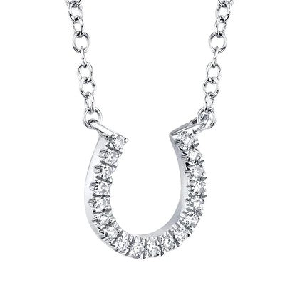 0.06CT DIAMOND HORSESHOE NECKLACE