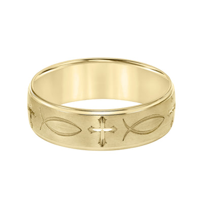 Precious Metal (No Stones) Wedding Bands  -  Men'