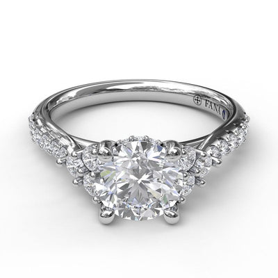 Modern Three Stone Engagement Ring