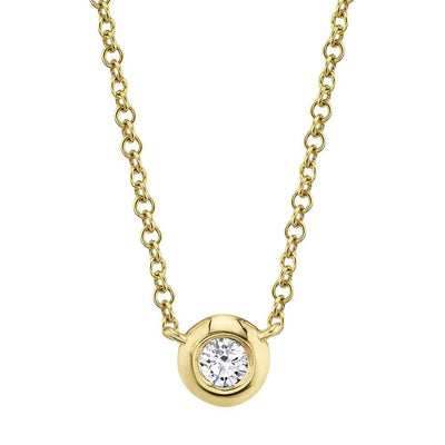 0.10CT DIAMOND BEZEL NECKLACE