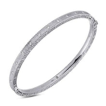 18K GOLD PRINCESS DIAMOND SATIN BANGLE