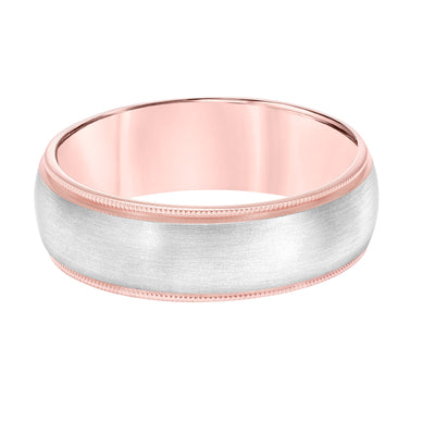 White Gold & Rose Gold Men's Wedding Band