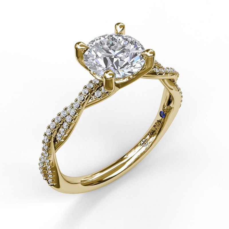 Petite Diamond Twist Engagement Ring