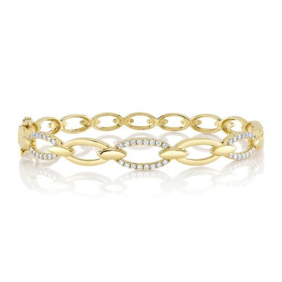 0.54CT DIAMOND LINK BANGLE