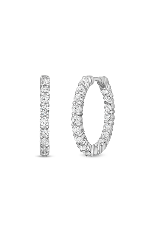 18K WHITE GOLD SMALL INSIDE OUTSIDE THE PERFECT DIAMOND HOOP® EARRINGS