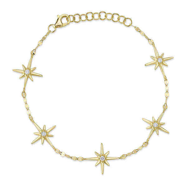 0.13CT DIAMOND NORTH STAR BRACELET