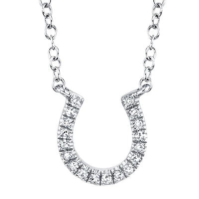 0.06CT DIAMOND HORSESHOE NECKLACE