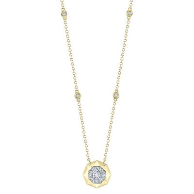 0.34CT DIAMOND OCTAGON NECKLACE