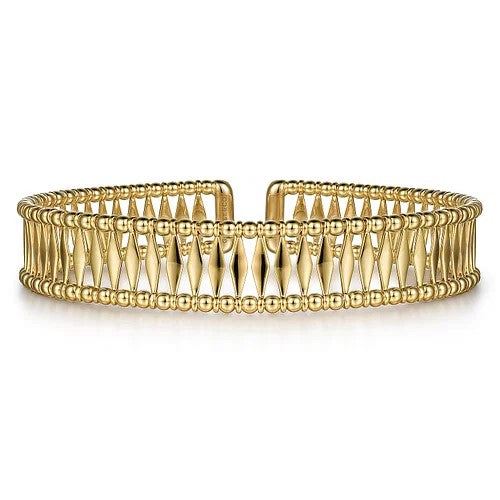 14K Yellow Gold Bujukan Cuff Bracelet