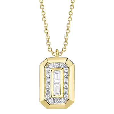 0.09CT DIAMOND BAGUETTE NECKLACE