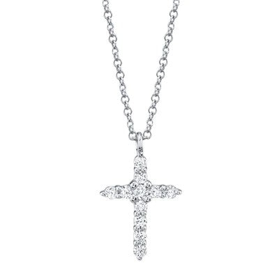 0.17CT DIAMOND CROSS NECKLACE