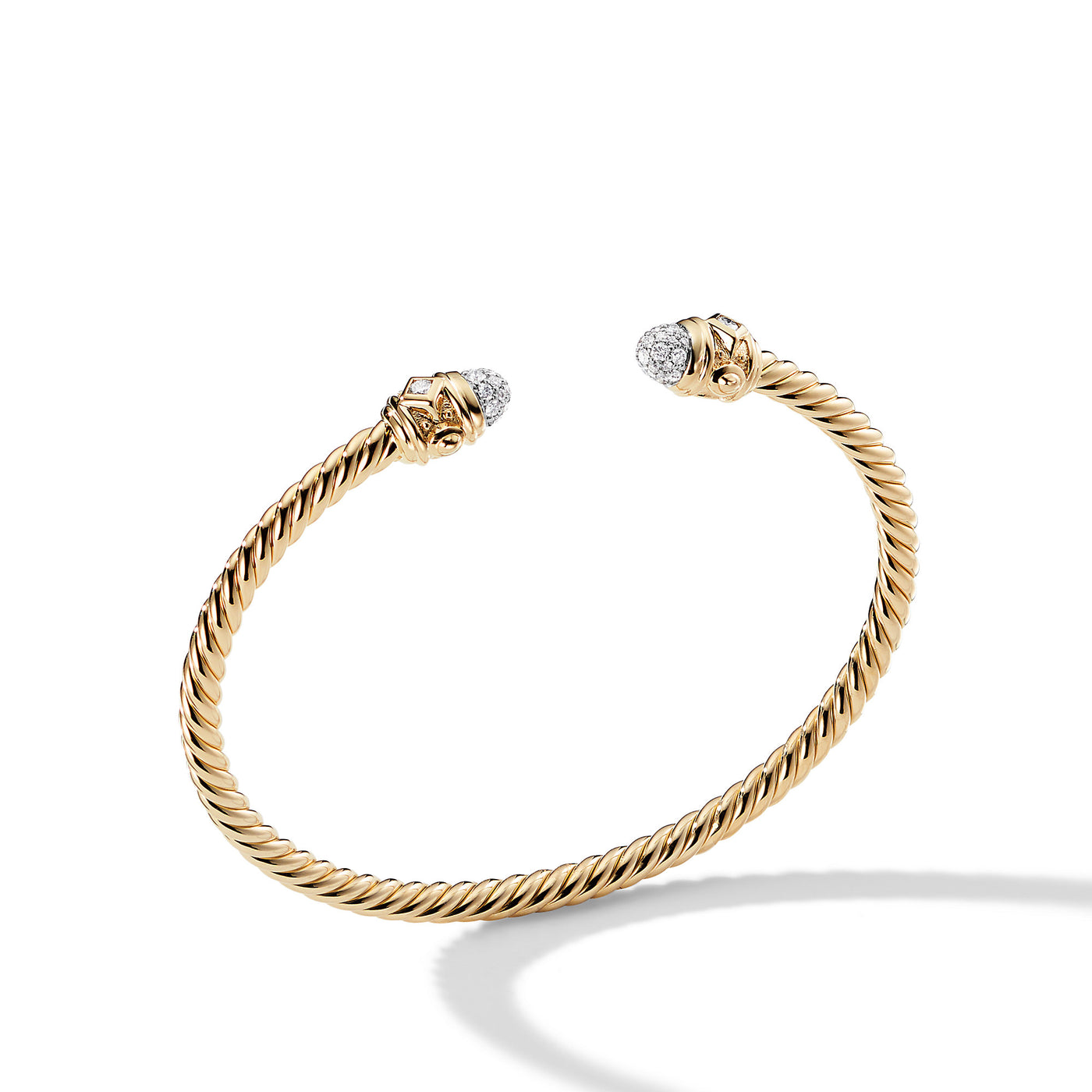 Renaissance® Cablespira Bracelet in 18K Yellow Gold with Diamonds\, 3.5mm