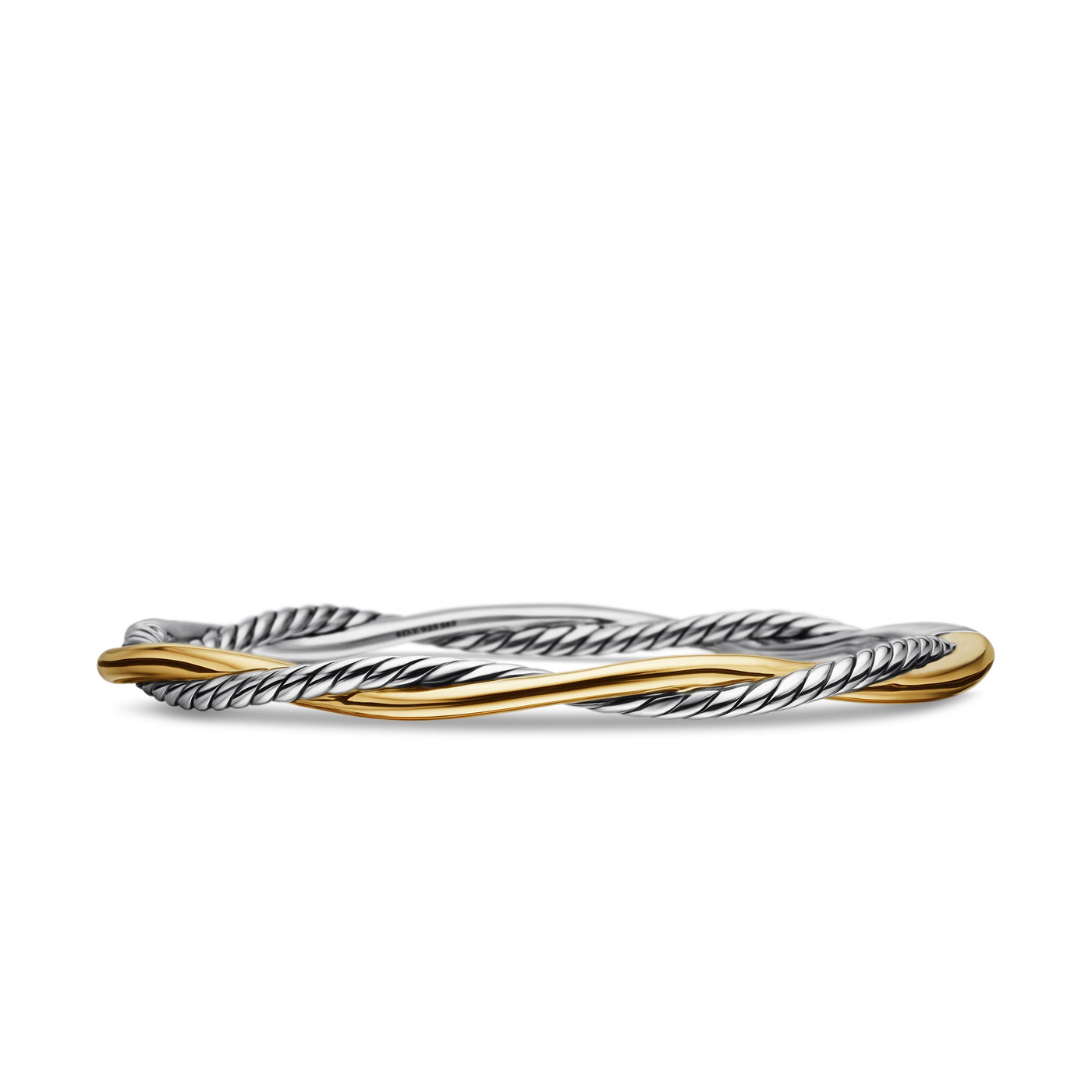 Petite Infinity Bracelet in Sterling Silver with 14K Yellow Gold\, 4.4mm