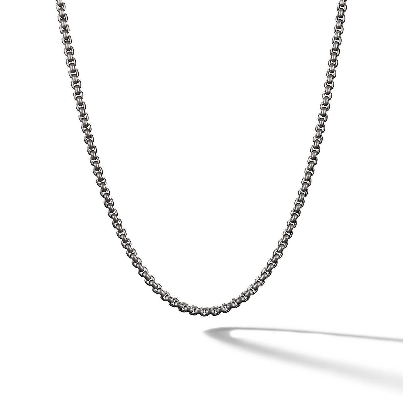 Box Chain Necklace in Grey Titanium\, 2.7mm