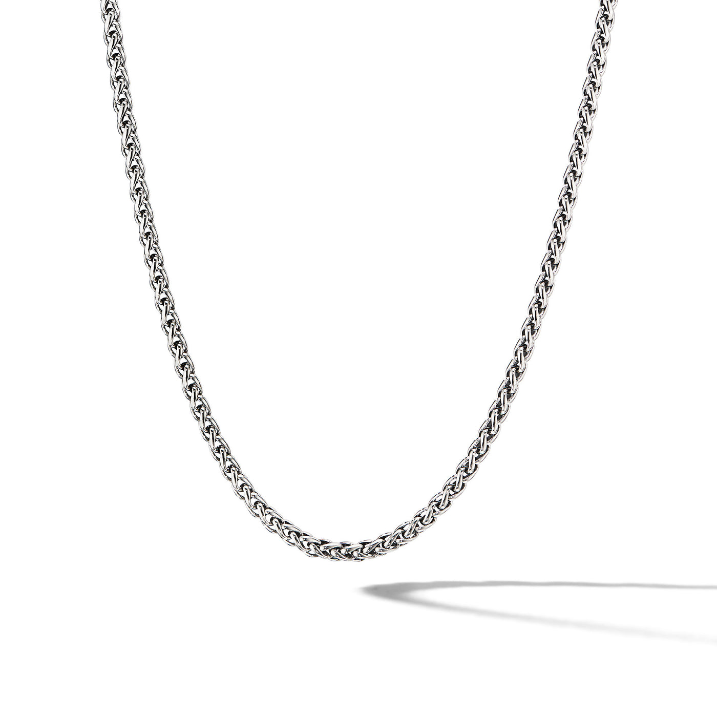 Wheat Chain Necklace in Sterling Silver\, 4mm