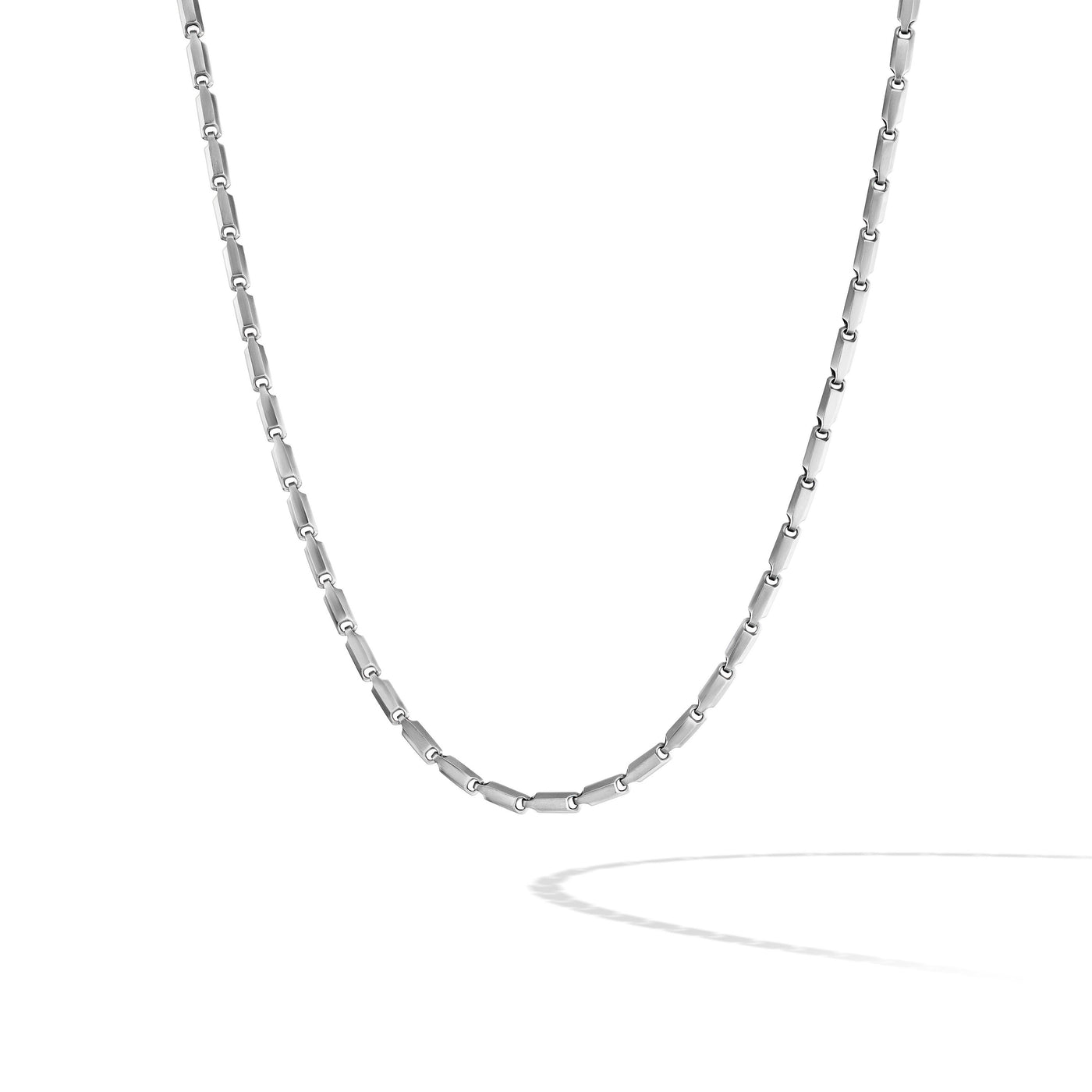 Faceted Link Necklace in Sterling Silver\, 3mm