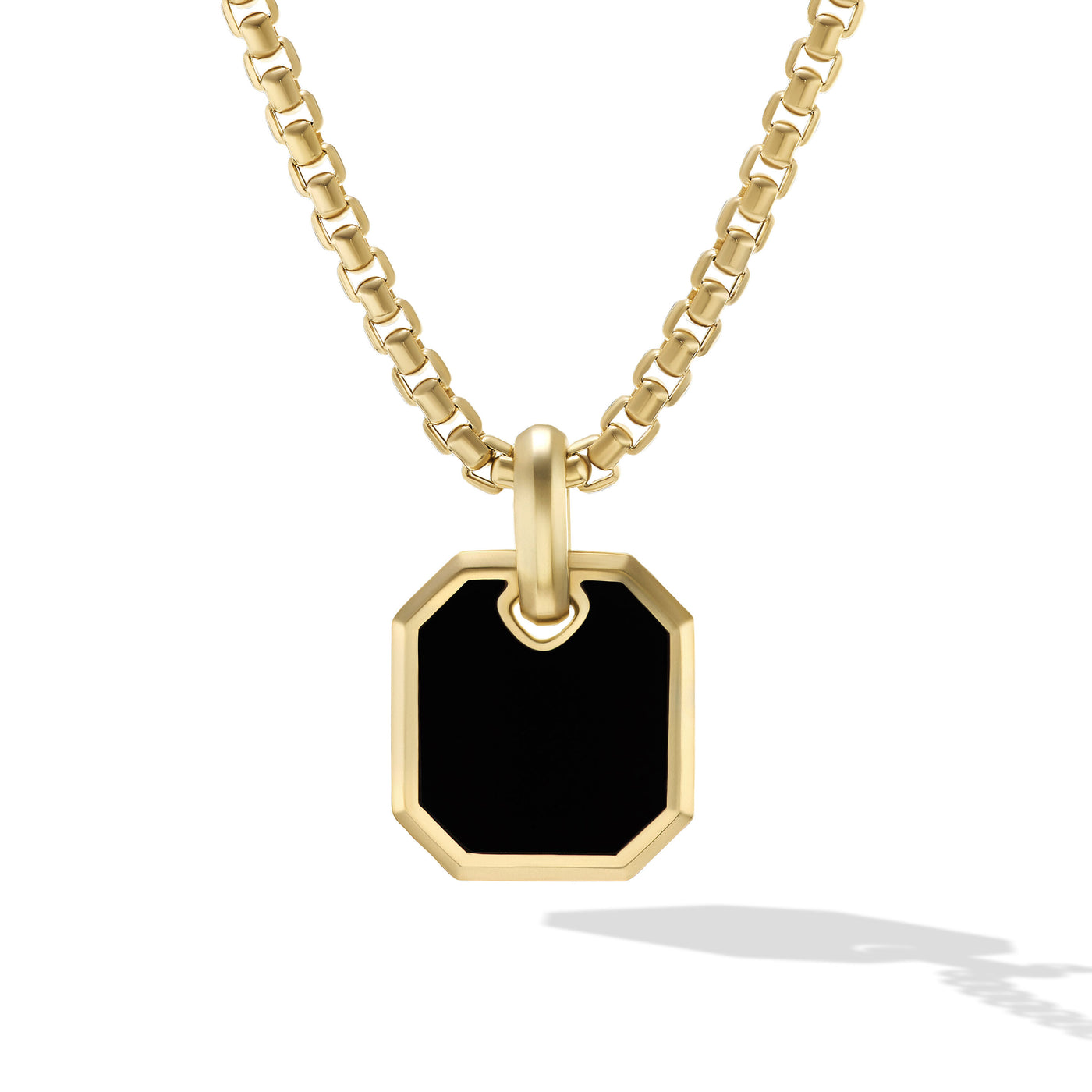 Roman Amulet in 18K Yellow Gold with Black Onyx\, 15mm