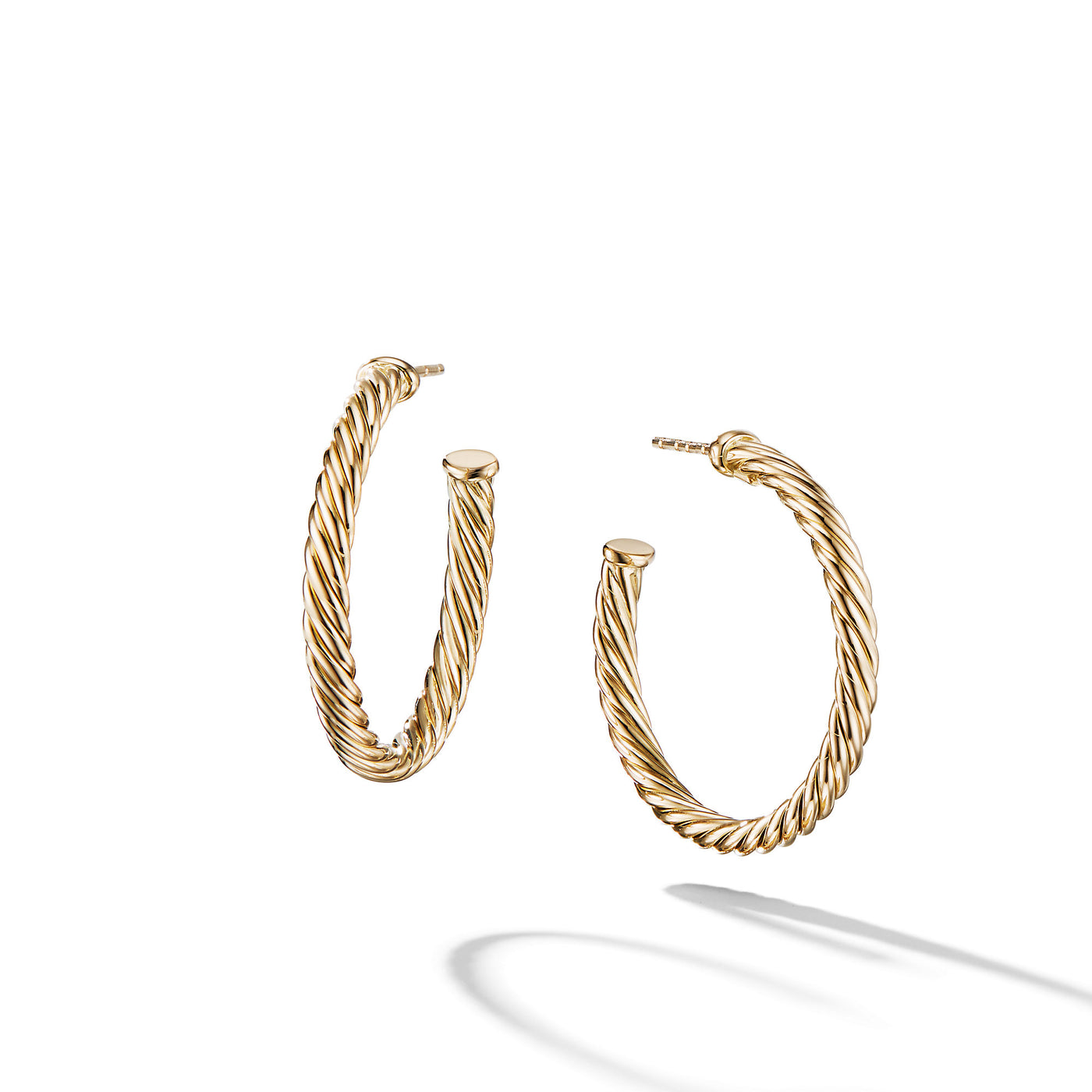 Cablespira® Hoop Earrings in 18K Yellow Gold\, 1in