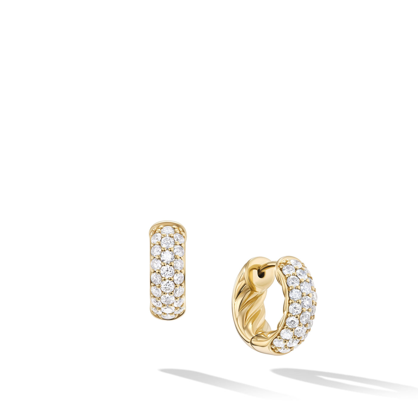 DY Mercer™ Micro Hoop Earrings in 18K Yellow Gold with Diamonds\, 13.5mm