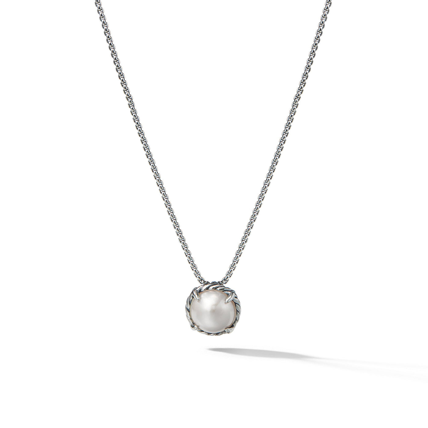 Petite Chatelaine® Necklace in Sterling Silver with Pearl\, 10mm