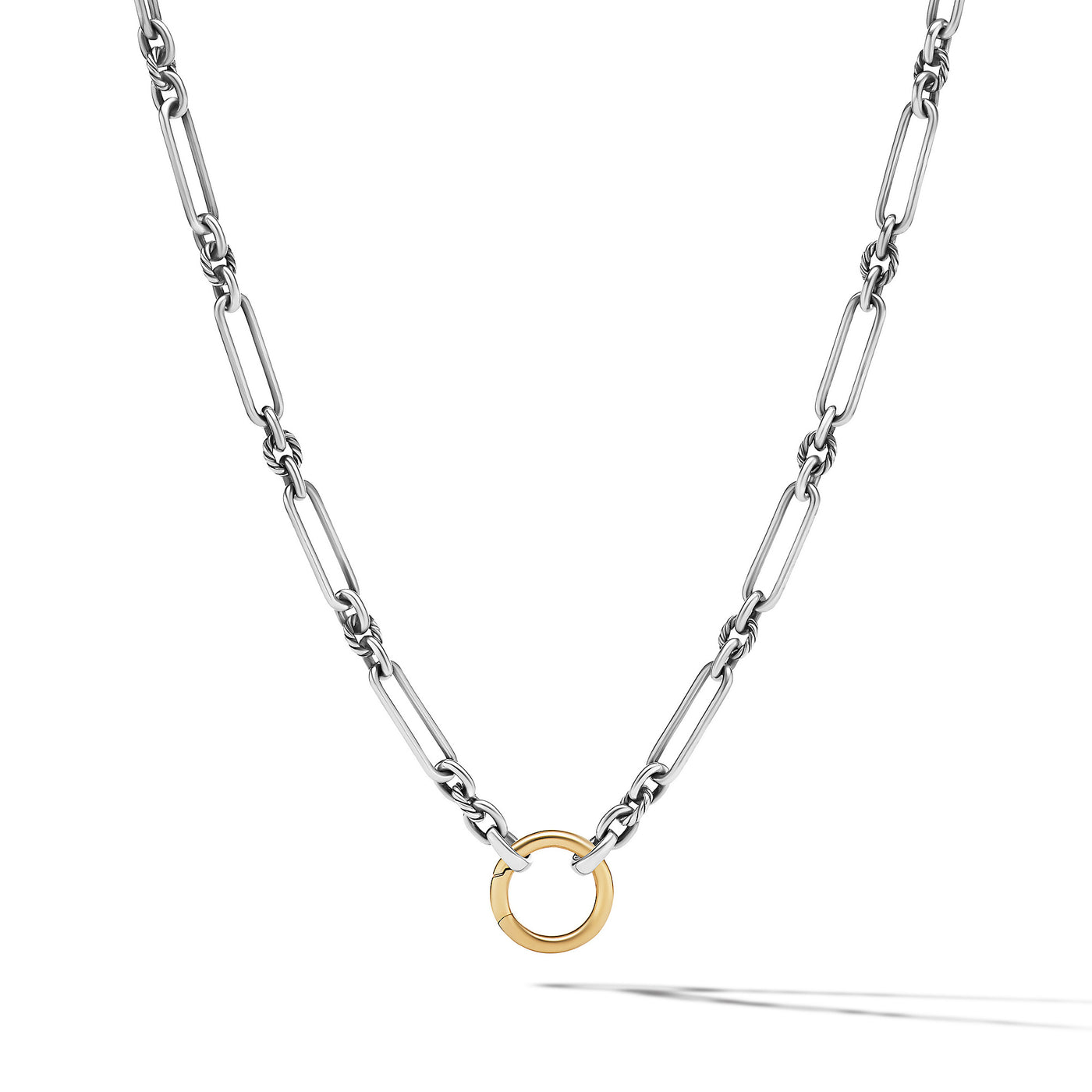 Lexington Chain Necklace in Sterling Silver with 18K Yellow Gold\, 4.5mm