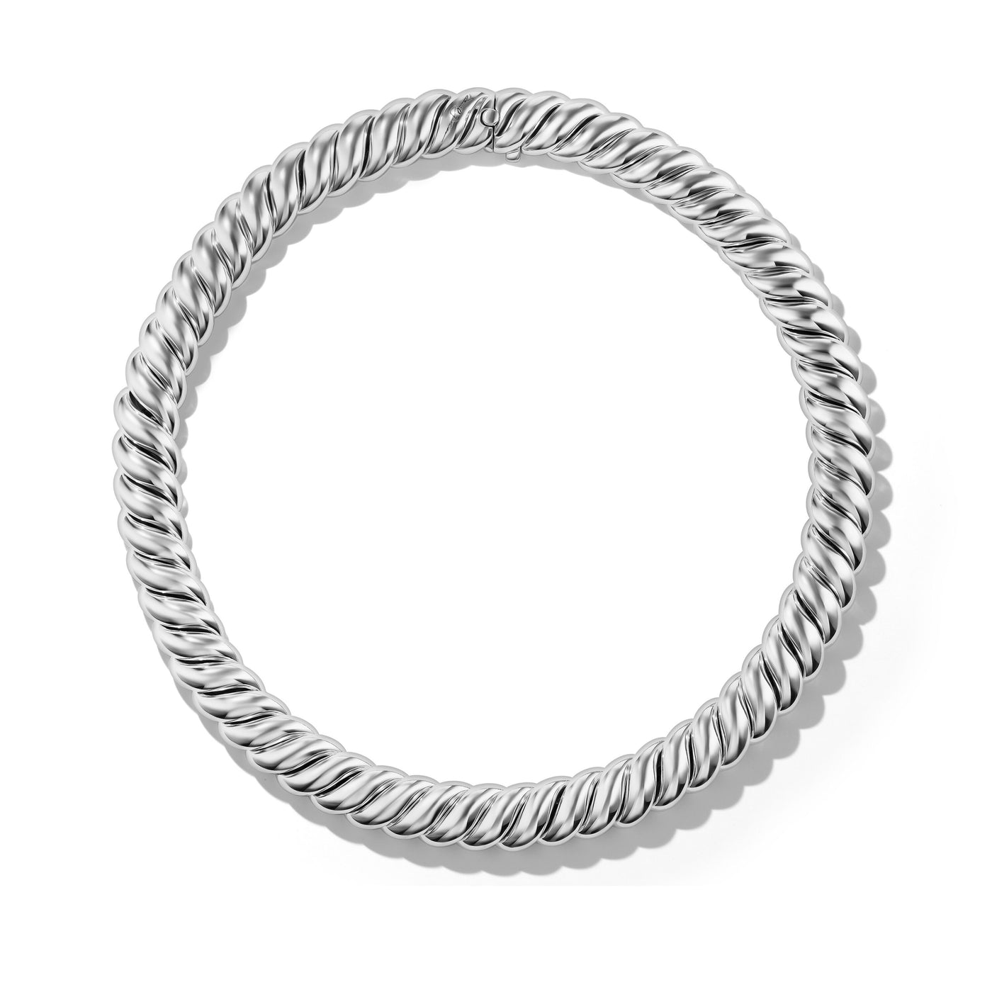 Sculpted Cable Necklace in Sterling Silver\, 14mm