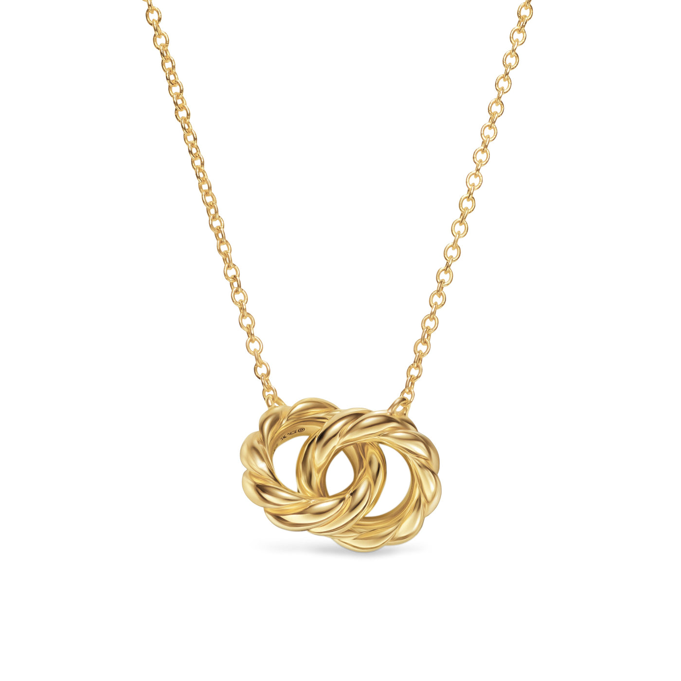 Sculpted Cable Chain Necklace in 18K Yellow Gold\, 9mm